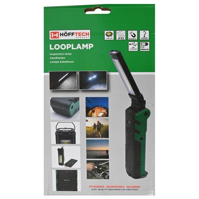Hofftech Looplamp - 2-in-1 dimmer en powerbank - 5 watt - 400 lumen - magnetisch en vouwbaar