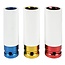 Hofftech Slag-krachtdop set - 17, 19, 21 mm - CrV staal - 3 stuks - kleurgecodeerd