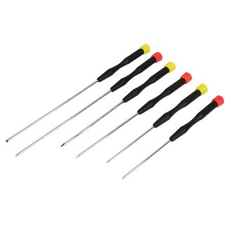 Benson Precisie schroevendraaierset - extra lang - 6 stuks - platkop en kruiskop