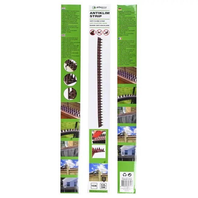 Benson Anti-klimstrip set - 49 cm per strip - 10 stuks - Waterbestendig - Bruin