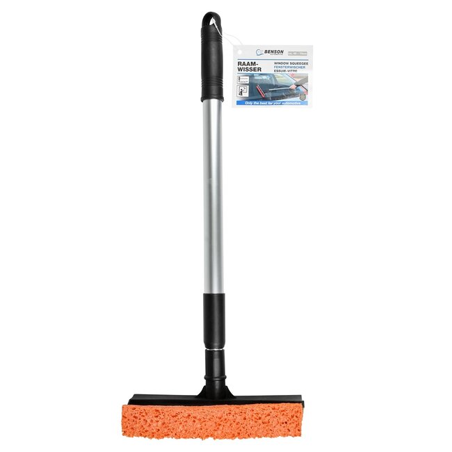 Benson Telescopische ramenwisser - Verstelbaar 45-75 cm - Rood - Streeploos schoonmaken