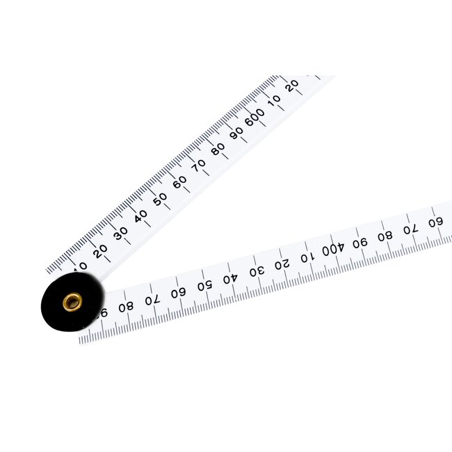 Benson Inklapbare duimstok - 1 meter - 4-delig - metrische schaal - plastic