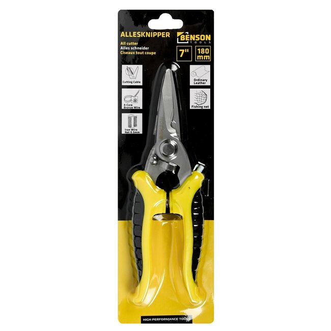 Benson Allesknipper - Multifunctioneel - Ergonomisch - Antislip - 180 mm - Rood