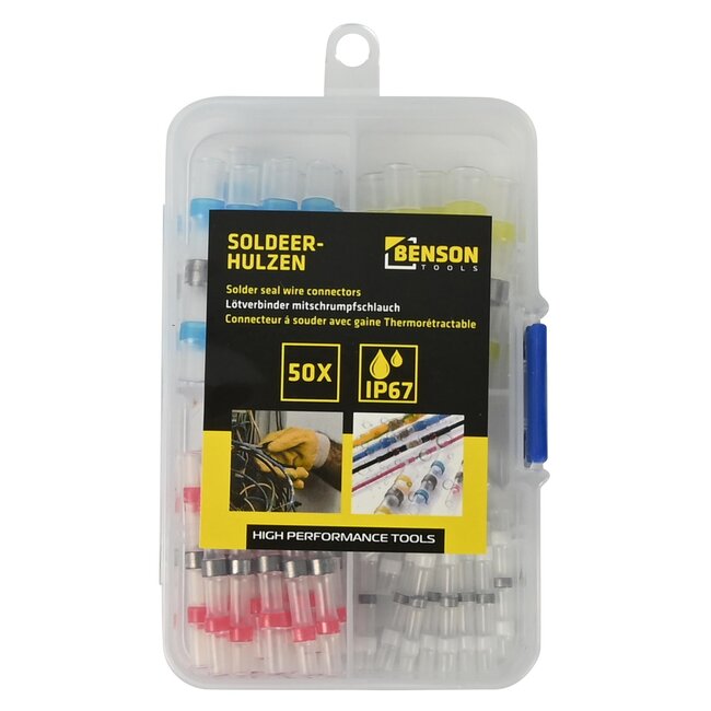 Benson Waterdichte soldeerhulzen - Krimpverhouding 2:1 - 50 stuks