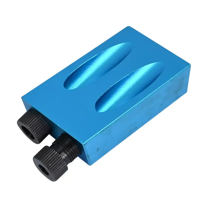 Benson Boormal 15 graden - 7-delige aluminium set voor nauwkeurige houtverbindingen