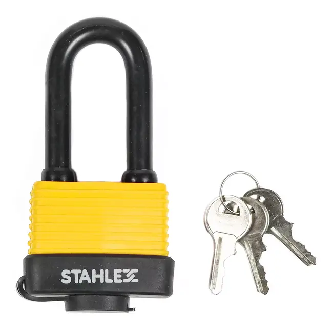 Stahlex Waterbestendig hangslot - 50 mm - Beschermkapje - Kunststof bekleding - Gehard staal