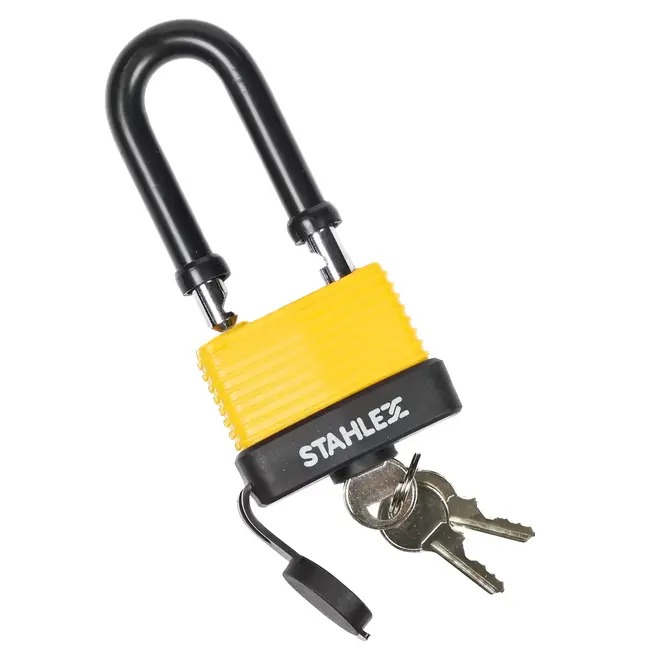 Stahlex Waterbestendig hangslot - 50 mm - Beschermkapje - Kunststof bekleding - Gehard staal