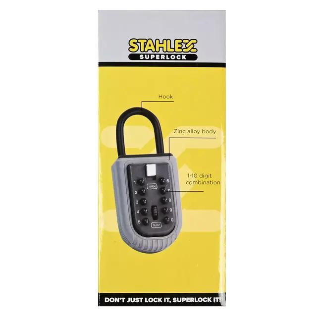 Stahlex Stalen sleutelkluis - cijferslot - weerbestendig - 155 x 63 x 46 mm