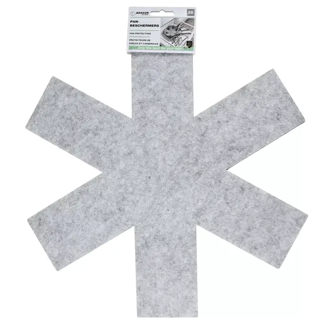 Benson Vilten panbeschermers - set van 2 - 38 cm - voorkomt krassen en beschadigingen