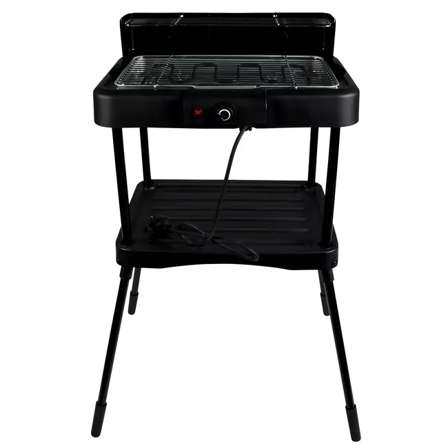 Benson Elektrische 2-in-1 BBQ - Binnen en buiten - Traploze thermostaat - Windscherm - 39x23 cm