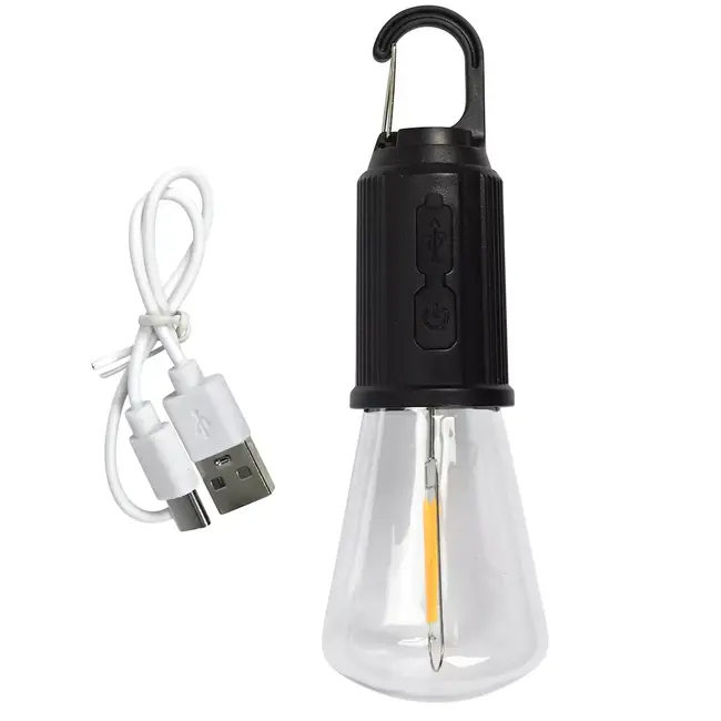 Benson Oplaadbare campinglamp met karabijnhaak - 100 lumen - LED - lichtgewicht - Type-C USB