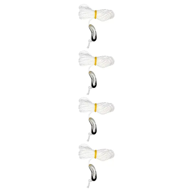Benson Set van 4 scheerlijnen - nylon - 3 mm diameter - 200 cm - wit