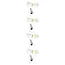 Benson Set van 4 scheerlijnen - nylon - 3 mm diameter - 200 cm - wit