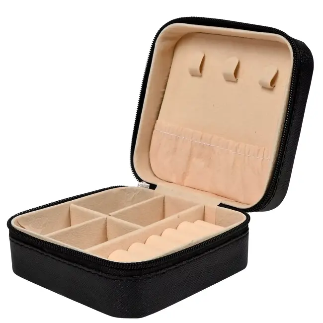 Benson Sieradendoos Reis - Compact - Zwart - Voor Ringen en Oorbellen