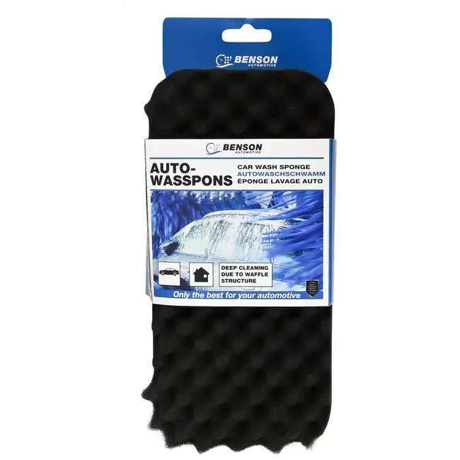 Benson Autospons Hard/Zacht - 22x11x6 cm - Wafelstructuur - Voor Dieptereiniging