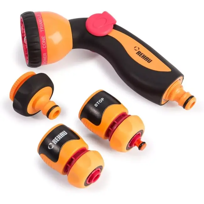 Rehau Complete tuinslangset - 25 meter - 7-standen spuitpistool - oranje