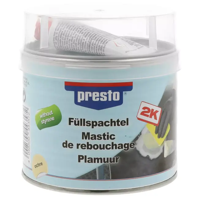 Presto Polyesterplamuur - met minerale vulstoffen - 1 kilo - veelzijdig gebruik