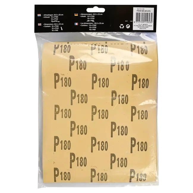 Benson Set schuurpapier - 30 vellen - 3 korrelgroottes - 93 x 230 mm