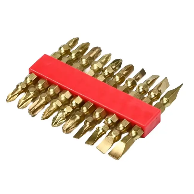 Benson Bitset - Dubbelzijdig - Goudkleurig - 10-delig - Koolstofstaal