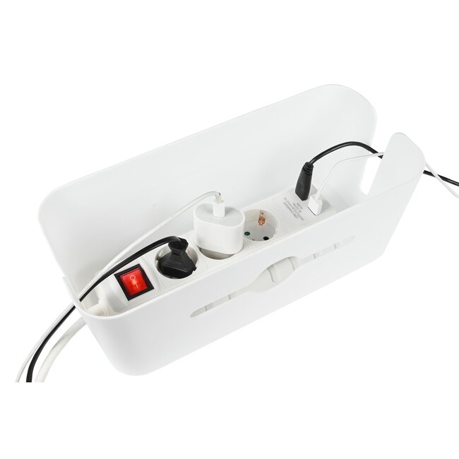 Benson Kabelmanagementbox - multifunctionele deksel - 31x13.5x13 cm - wit