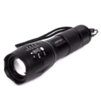 Hofftech Veelzijdige tactische zaklamp - 5 standen - 260 lumen - zoomfunctie - robuuste behuizing