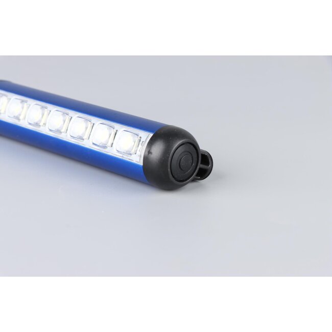 Hofftech Compacte oplaadbare zaklamp met magneetklip - 4 lichtstanden - blauw/groen