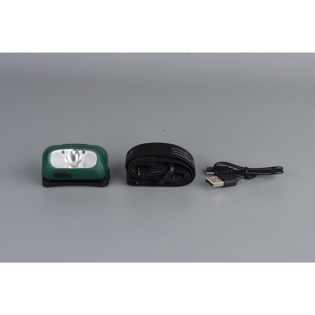 Hofftech Oplaadbare hoofdlamp - sensorfunctie - handsfree - groen
