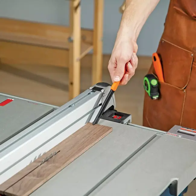 Rockler Mini duwstok - blad 16 x 5 mm - polymeer - rubberen greep - zwart - voor tafelzaag - veilig precisiewerk houtbewerking