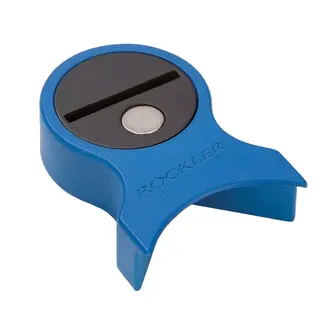 Silverline meethoek voor rolmaat - kunststof - magnetisch - sleuf 2,9 cm - blauw - voor laden, lijsten en dozen