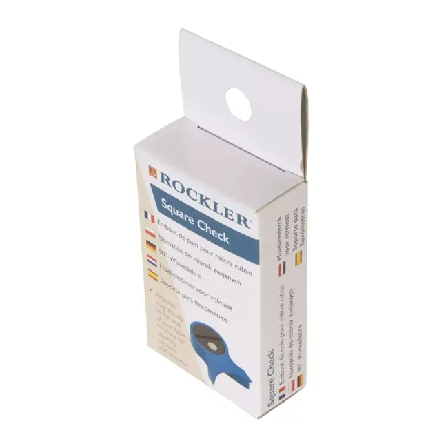 Silverline meethoek voor rolmaat - kunststof - magnetisch - sleuf 2,9 cm - blauw - voor laden, lijsten en dozen