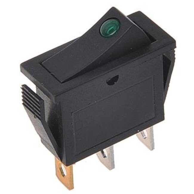 ProPlus Wipschakelaar LED - Groen - 12V/24V - Max. 10A - Compact - Kunststof