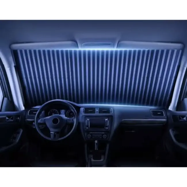 Ruhhy Rolluik Zonwering voor Autovenster - 150 x 65 cm - Inkortbaar & UV-bescherming