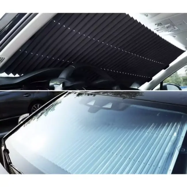 Ruhhy Rolluik Zonwering voor Autovenster - 150 x 65 cm - Inkortbaar & UV-bescherming