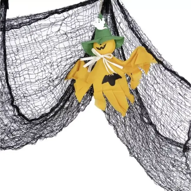 Malatec Kunstmatige Spinnenweb Decoratie - 198x76 cm - Realistisch & Groot