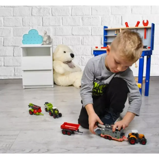 Kruzzel Boerderij Speelset - 6 Landbouwmachines voor Kinderen - Realistisch & Educatief