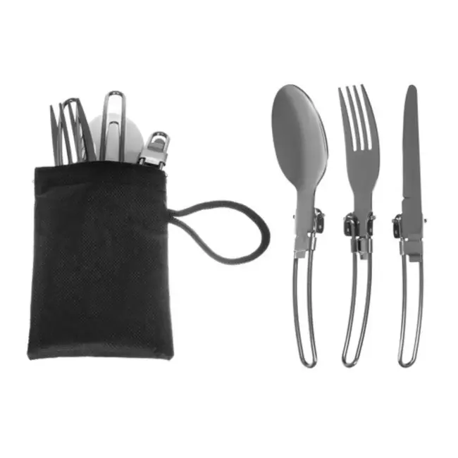 Trizand 18-delige Kampeerservies Set - Compact & Duurzaam voor Outdoor