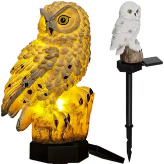 Gardlov Solar Uil Tuinlamp - Sfeervolle en Weerbestendige Verlichting