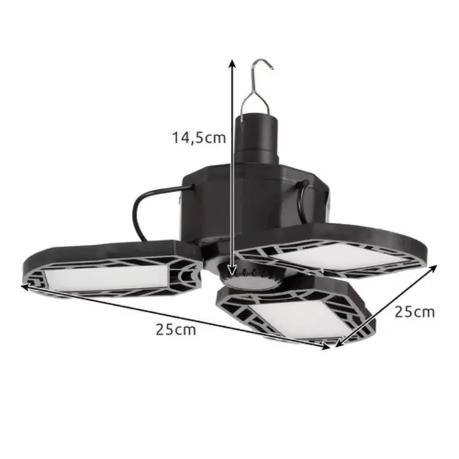 Trizand Solar Campinglamp - 3000 lm, 4 Lichtmodi & Oplaadbaar