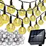 Gardlov Solar Lichtslinger 12m IP65 – Waterdichte Buitenverlichting met 100 LED-bollen