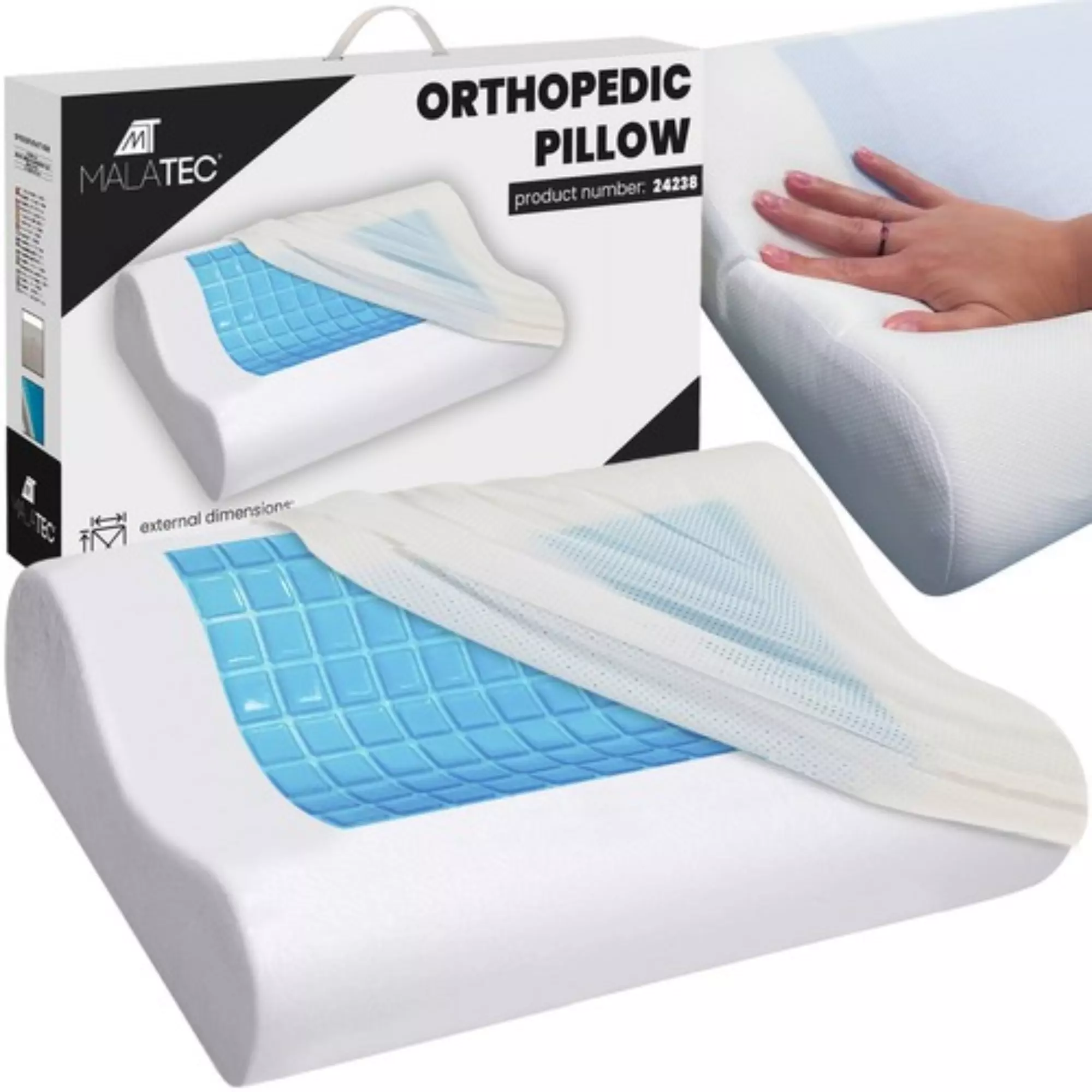Memory Foam Orthopedisch Kussen (60 x 40 cm), Nekkussen dat