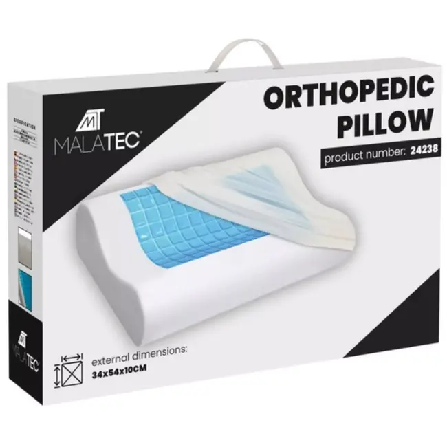Malatec Orthopedisch Kussen – Memory Foam en Koelgel voor Optimale Ondersteuning