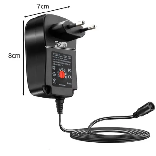 Izoxis Universele Voeding – Instelbare Spanningsregelaar voor Elektronische Apparaten