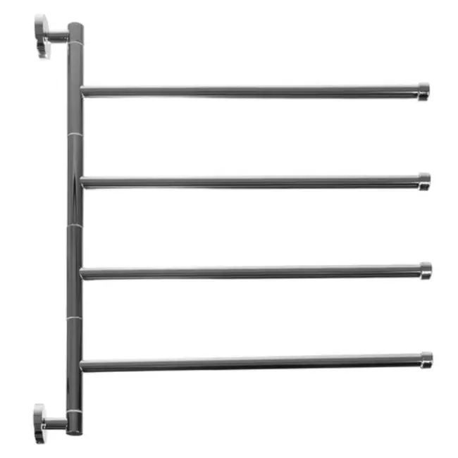 Ruhhy Handdoekrek Loft Stijl - Zilver - Vierarmig - Functioneel en Elegant