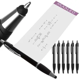 Maaleo Notitiepen Set – Uittrekbare Notitie – Stylus Functie – 6 Stuks