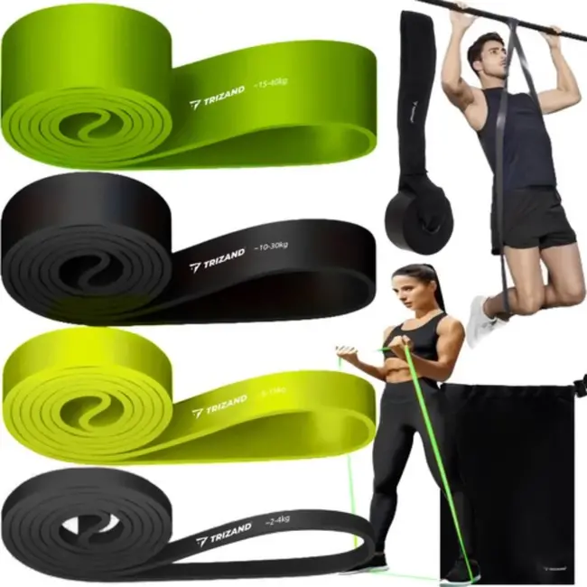 Trizand weerstandsbanden set - 4 stuks met deuranker voor volledige workout