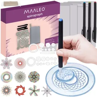 Maaleo Tekenset – Geometrische Spirograaf met 22 Sjablonen en Stiften