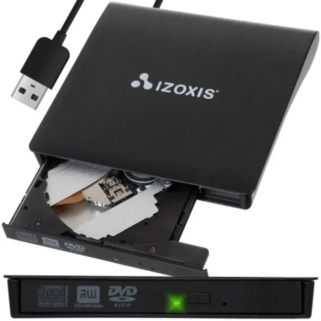 Izoxis CD/DVD Brander Extern – Plug & Play – Voor Windows en Mac
