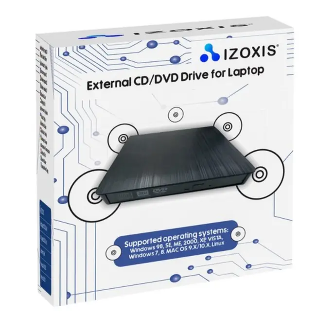 Izoxis CD/DVD Brander Extern – Plug & Play – Voor Windows en Mac