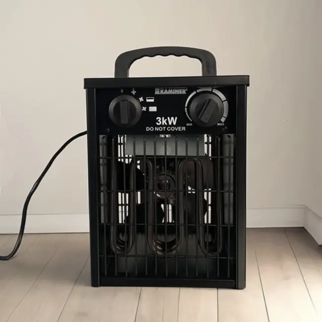 Kaminer Elektrische Heater 3kW - Krachtige Ventilatorkachel met Thermostaat en Oververhittingsbeveiliging
