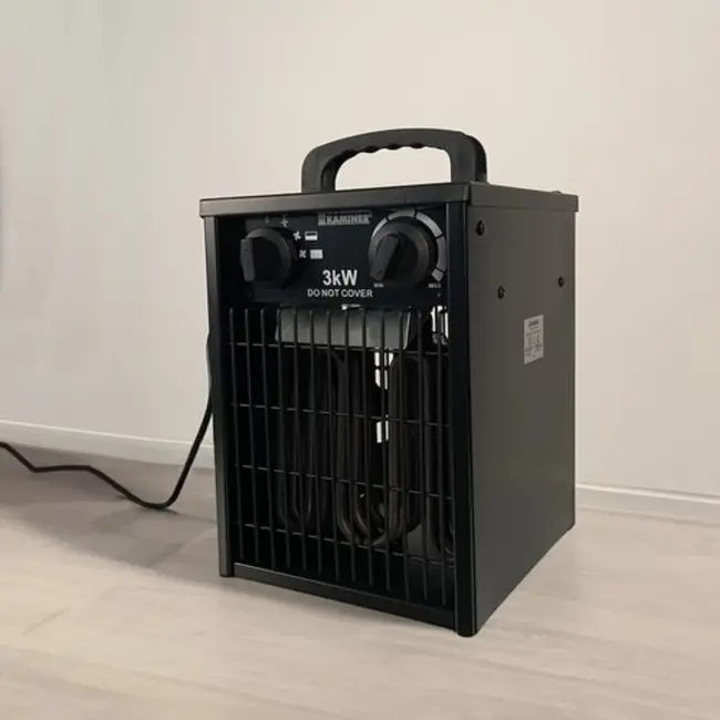 Kaminer Elektrische Heater 3kW - Krachtige Ventilatorkachel met Thermostaat en Oververhittingsbeveiliging